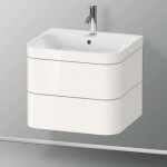 DURAVIT - Happy D.2 Plus Skříňka s umyvadlem 48x58x49 cm, 2 zásuvky, bílá vysoký lesk HP4635O2222