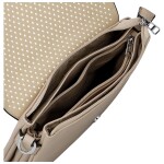 Trendy dámská koženková crossbody kabelka Kasandra, béžová