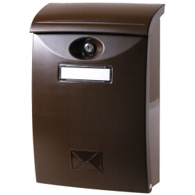 Poštovní schránka plastová, hnědá, 240×102x345mm