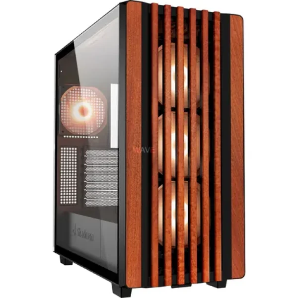 Sharkoon Rebel C70G RGB černá / ATX / 2x USB 3.2 / 1x USB-C / 4x 120mm / bez zdroje / průhledná bočnice (4044951040193)