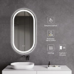 CERANO - Koupelnové LED zrcadlo Ayvo - 50x100 CER-8050BD79950