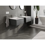 MEXEN/S - Orio koupelnová skříňka 50 cm s umyvadlem Otis, 1 šuplík, grafit mat/bílá mat 91A10-05023-1-BF66-W18M01