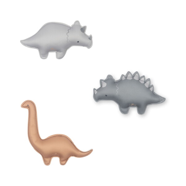 Konges Sløjd Hračky na potápění Dino – set 3 ks, šedá barva, textil