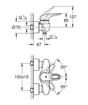 GROHE - Eurostyle Páková sprchová baterie, chrom 33590003