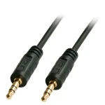 Lindy černá / Audio kabel / Jack 3,5 mm - Jack 3,5 mm / Stereo / pozlacené konektory / 1 m (35641)