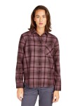 Dámské merino tričko s dlouhým rukávem ICEBREAKER Wmns 200 Dawnder LS Flannel Shirt Plaid, Bittersweet/Deco/P velikost: M