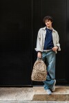 Skládací batoh Reisenthel Mini Maxi Rucksack Leo macchiato