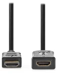 Nedis HDMI prodlužovací kabel černý 5m / Prodlužovací kabel / HDMI 2.0 / S ethernetem / 4K 60Hz / Zlacené konektory (CVGL34096BK50)