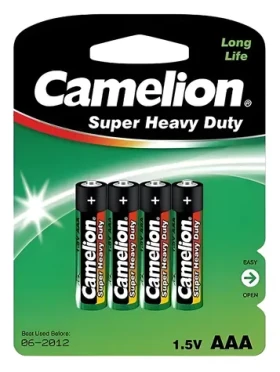 Camelion Super Heavy Duty AAA (R03) zelená / Baterie / Zinkochloridová / 4 ks (10000403)