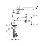 HANSGROHE - Logis Umyvadlová baterie, EcoSmart, CoolStart, chrom 71076000