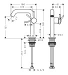 HANSGROHE - Tecturis S Umyvadlová baterie, CoolStart, EcoSmart+, kartáčovaný černý chrom 73341340