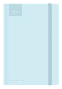 Blok A5, 100l, 80g, linkovaný - Pastel Blue s gumou