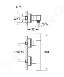 Grohtherm Cube Termostatická sprchová baterie, 34488000