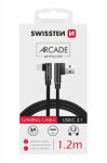 Swissten Kabel Arcade USB/USB - C 1,2m, černý