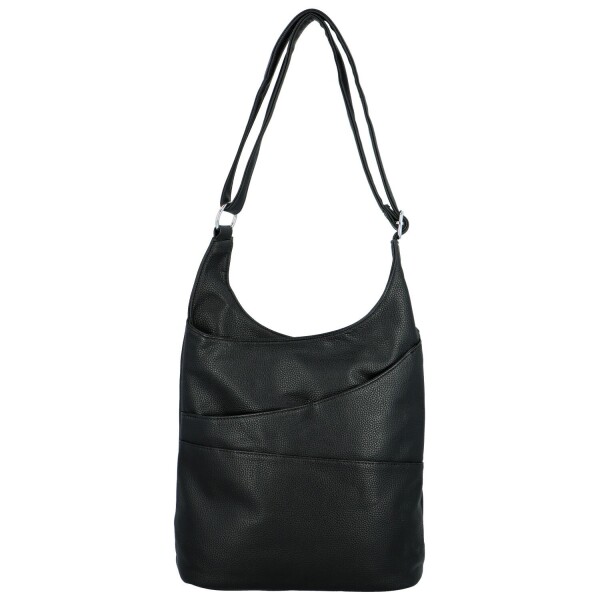 Moderní dámská koženková crossbody kabelka Sylvie, černá