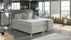 Boxspring Amadeo Rozměr: 140 x 200 cm, látka: Berlin 01, Varianta: S LED osvětlení
