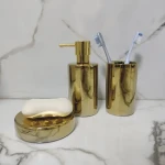 Spirella TUBE dávkovač mýdla zlatý / keramika / 300 ml (7610583225085)