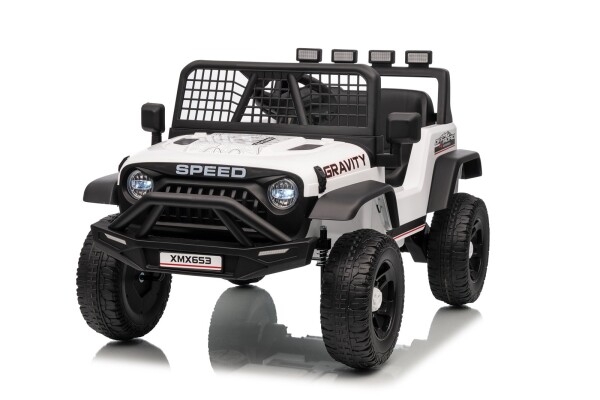 Mamido Elektrické autíčko Speed Offroad bílé | 4x45W | EVA kola | 12V 7Ah | EKO kůže