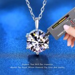 Royal Fashion stříbrný náhrdelník HA-XMZ004-SILVER-MOISSANITE
