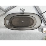 MEXEN - Pure bronze volně stojící vana transparentna 170 x 80, korek chrom 58071708018