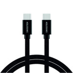 Swissten 71528201 nabíjecí a synchronizační, USB-C na USB-C, USB 2.0, opletený, 2m, černý