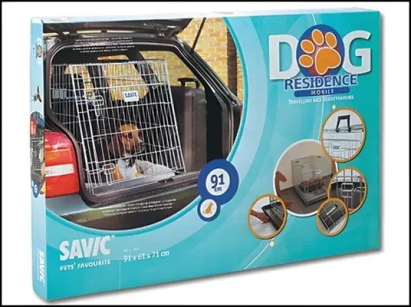 Savic Dog Residence Mobil 91x61x71 cm / Přepravní klec pro psy / Kov, plast / Střední a velká plemena (114-3297)