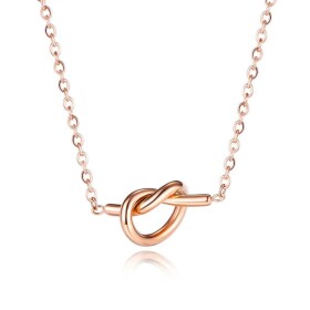 Ocelový náhrdelník Bonnie Gold - chirurgická ocel, Zlatá 43 cm + 5 cm (prodloužení)