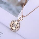 Ocelový náhrdelník se zirkony Maceo Gold - chirurgická ocel, Zlatá 40 cm + 5 cm (prodloužení)