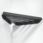 CERANO - Nástěnná koupelnová polička Alto - černá matná - 30x19 CER-479833