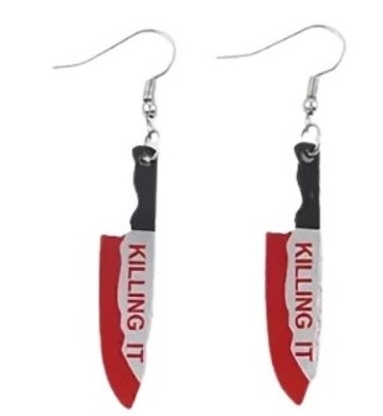 Dovoz Náušnice horor krvavé Velikost: Nůž killing it