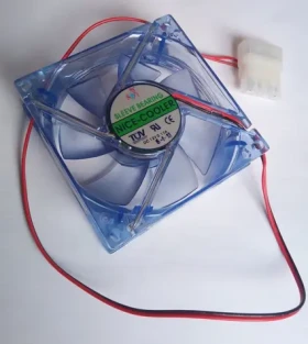 Ventilátor 80x80x25 mm modrý prosvětlený / Ventilátor do PC / 12V/0,17A / Molex (841451901082)