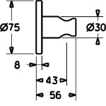 HANSA - Držáky Držák sprchy, chrom 44440173