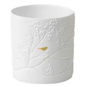 Räder Porcelánový svícen Golden Bird, bílá barva, porcelán