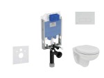 IDEAL STANDARD - ProSys Set předstěnové instalace, klozetu a sedátka Eurovit, tlačítka Oleas M2, Rimless, SoftClose, chrom mat ProSys80M SP122