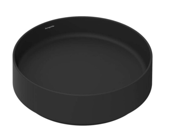 HANSGROHE - Xuniva Evo S Umyvadlo na desku, průměr 40 cm, bez přepadu, bez otvoru pro baterii, matná černá 60323670