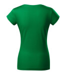 Fit V-neck tričko dámské středně zelená S