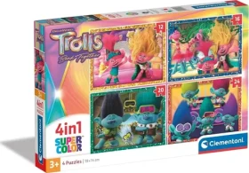 Clementoni PUZZLE Trollové 3 4v1