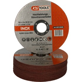 KS Tools 337.2025 řezný kotouč rovný 125 mm 25 ks