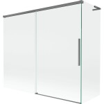 MEXEN/S - Rox L vanová zástěna 2-křídlová posuvná 180 + 80 x 150, transparent, grafit metal 8C9L-180-080-95-00