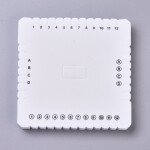 Kumihimo disk - čtverec - pěnový - bílý - 101 × 102 mm - 1 ks