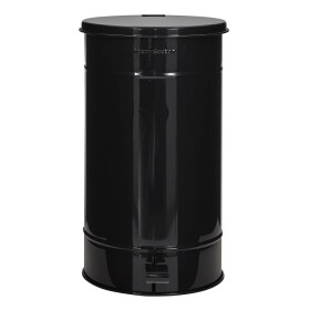 House Doctor Plechový odpadkový koš Sono Black 24 l, černá barva, kov