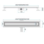 REA - Odtokový žlab Neox pro Titan 100 REA-G9155