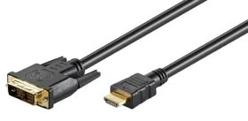 MicroConnect kabel Single-link HDMI (M) - DVI-D 18+1 (M) 5m černá / FullHD (1920x1080) @ 60Hz / obousměrný (HDM191815)