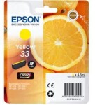 Epson T3344 originální cartridge 33 / XP-530 / XP-630 / XP-635 / XP-830 / 4.5 ml / žlutá (C13T33444010)