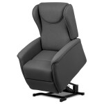 Polohovací křeslo, elektrické kabelové ovládání, šedá, látka, TV-1192 GREY2