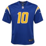 Nike Dětský dres Los Angeles Chargers NFL Justin Herbert #10 Color Rush Football Modrá (YOUTH)