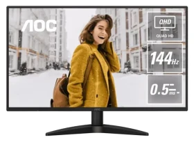 27" AOC Q27B36X černá / Monitor / IPS / QHD / 144 Hz / 0,5ms / HDMI + DP / VESA (Q27B36X)