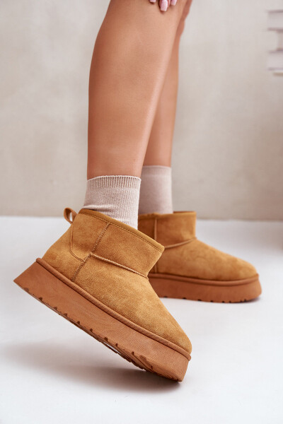 Nízké dámské sněhule na platformě s teplou podšívkou Camel Saldren 40