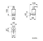 IDEAL STANDARD - IOM Square Dávkovač mýdla s držákem, matné sklo/chrom E2252AA
