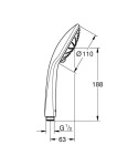 GROHE - Vitalio Joy Sprchová hlavice, 3 proudy, matná černá 273192430